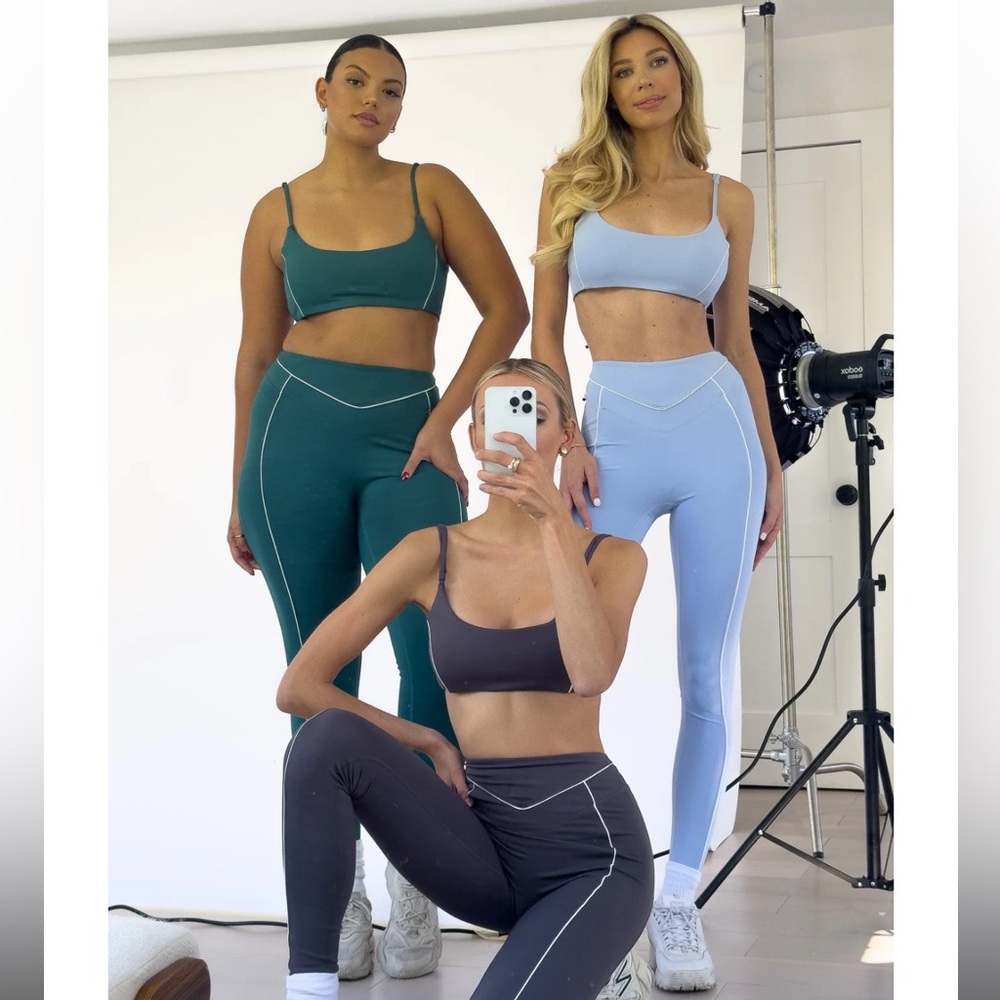 Yellow the Label set- Colby Contour Leggings & Sports Bra in Sky - Picture 5 of 8